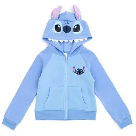 Disney Lilo & Stitch Girls French Terry Zip Up Cosplay Hoodie Little Kid to Big Kid image {3}