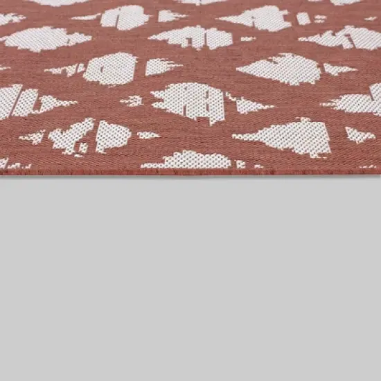 5' x 7' Diamond Outdoor Rug Orange - Threshold&trade; image {4}