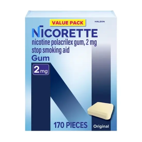 Nicorette 2mg Stop Smoking Aid Gum - Original - 170ct image {9}