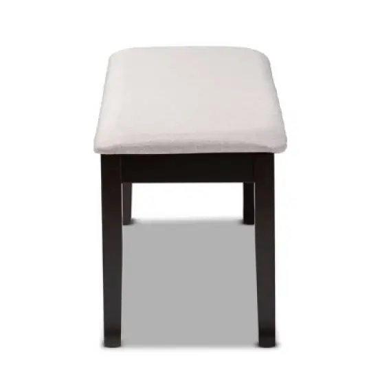 Teresa Fabric Upholstered and Wood Dining Bench - Baxton Studio image {2}
