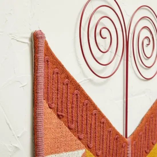 24" x 24" Oversized Woven Butterfly Decorative Wall Sculpture Brown - Opalhouse&trade; designed with Jungalow&trade; image {2}