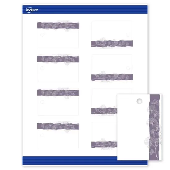 Avery Rectangle Tags, Floral Design, 2" x 3", 80ct image {9}