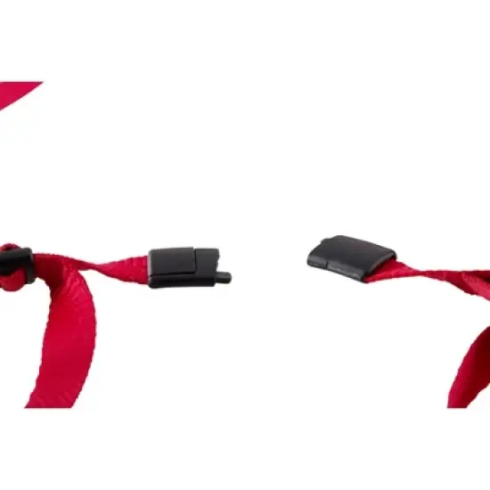 SICURIX Breakaway Plastic Hook Lanyard, Red, Pack of 10 image {2}