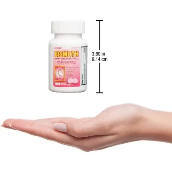 HealthA2Z &ndash; Bismuth Subsalicylate 262 mg Multi-Symptom Relief &ndash; 100 Chewable Tablets image {3}