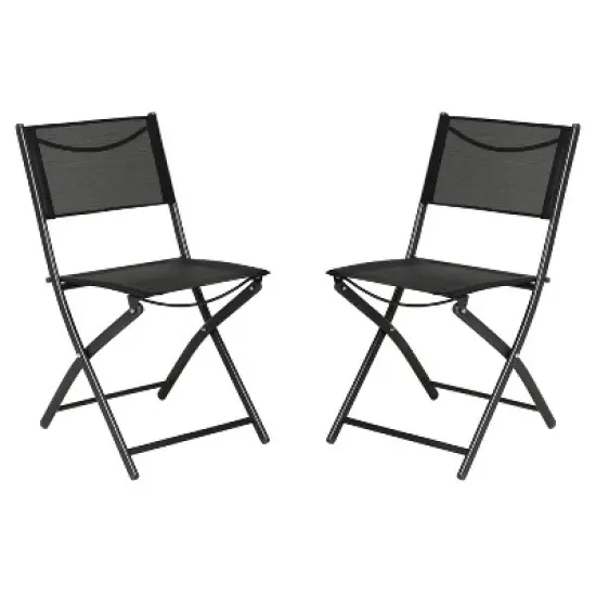 Flash Furniture Brazos Set of 2 Commercial Grade Indoor/Outdoor Folding Chairs with Flex Comfort Material Backs and Seats and Metal Frames image {5}