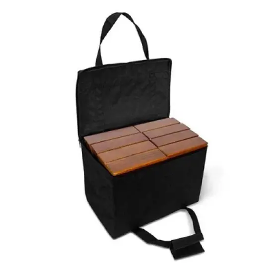 Yard Games Giant Tumbling Timbers Wood Stacking Party Tailgate Backyard Game Indoor Outdoor with Carrying Case for Kids Adults, 30 Inch, Stained image {2}