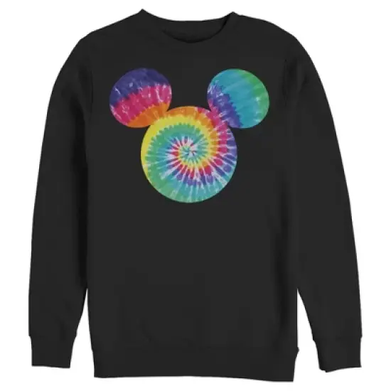 Men's Mickey & Friends Rainbow Tie-Dye Mickey Mouse Logo Sweatshirt image {4}