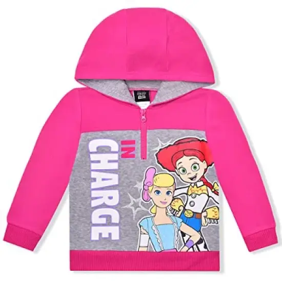 Disney Girl's Toy Story Jessie and Little Bo Peep Pullover Half Zip Up Hoodie Jacket for kids image {2}