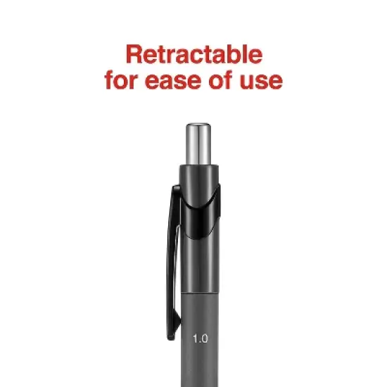 MyOfficeInnovations Retractable Ballpoint Pens Med Pt Blk Dz 808008 image {3}