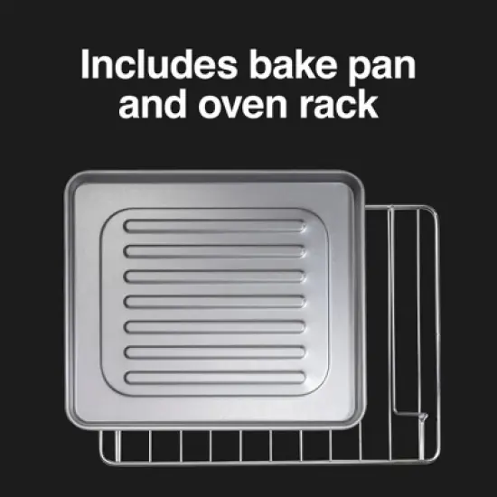 Proctor Silex 4-Slice Toaster Oven - Black: Countertop, Small, Freestanding, Includes Crumb Tray & Baking Pan image {4}