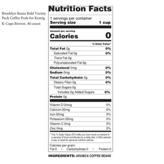 Brooklyn Beans  Coffee Pods for Keurig K-Cups Brewer, Bold Variety Pack, 40 count image {2}