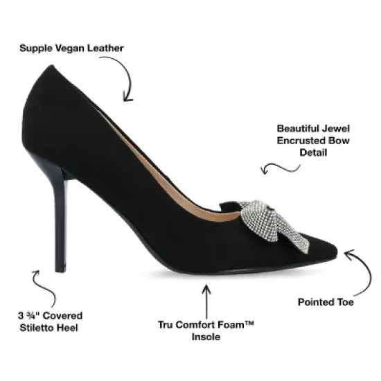 Journee Collection Womens Marcie Tru Comfort Foam Mid Heel Pointed Toe Pumps image {7}