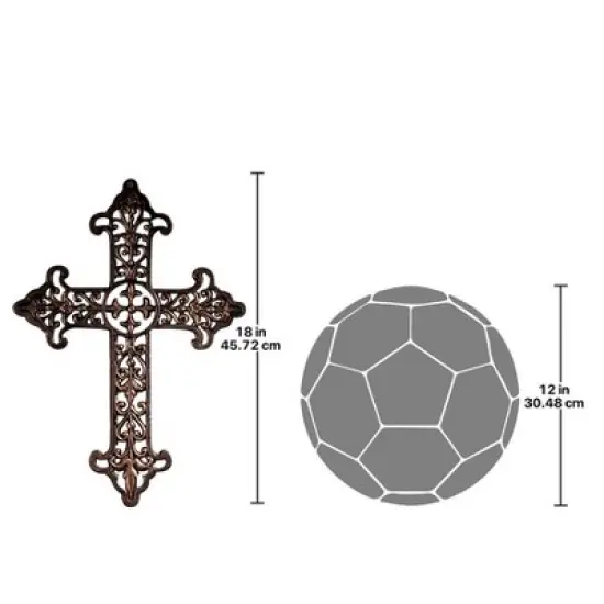 Design Toscano Fleur de Lis Cross image {2}
