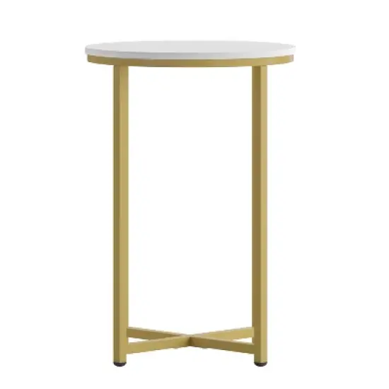 Flash Furniture Hampstead Collection End Table - Modern Laminate Accent Table with Crisscross Frame image {6}