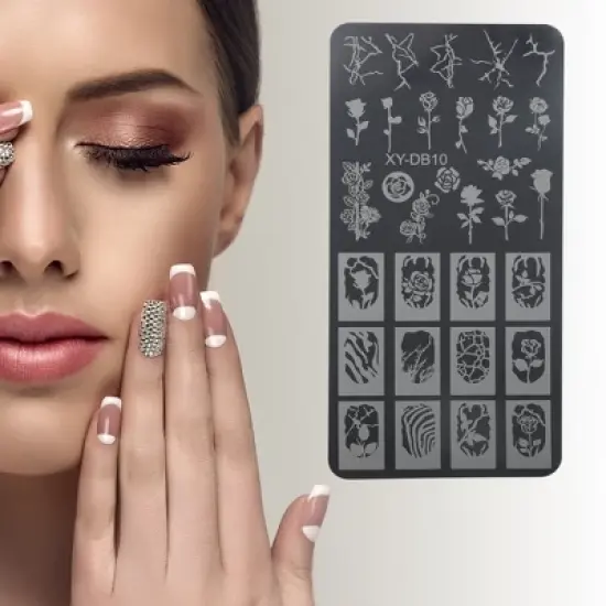 Unique Bargains Colorful Nail Art Stamp XY-DB10 Silver Tone 1 Pc image {3}