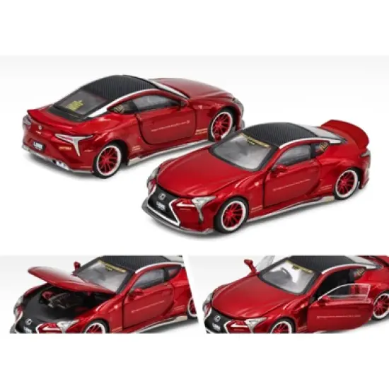 Lexus LC500 LB Works RHD Red Met. with Carbon Top and Graphics Limited Edition to 1200 pieces 1/64 Diecast Model Car by Era Car image {2}