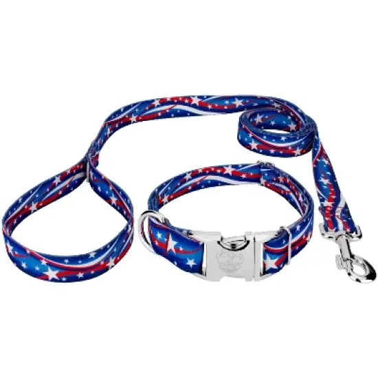 Country Brook Petz Premium Star Spangled Dog Collar and Leash image {6}