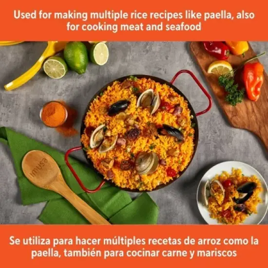 IMUSA 11" Round Carbon Steel Nonstick Comal - Black: Tortilla Griddle, Gas & Electric Compatible, Hand Wash image {2}