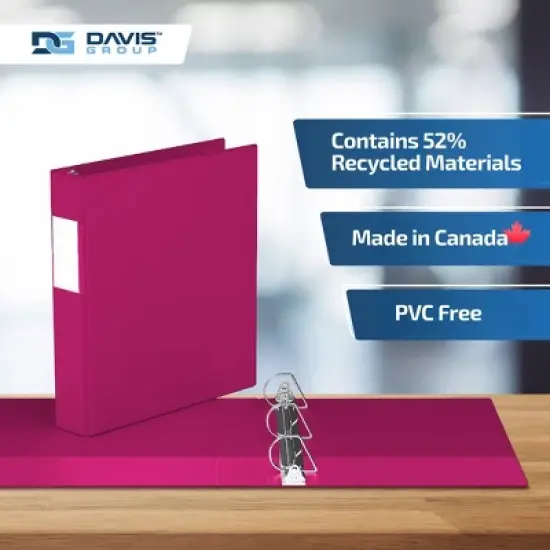 Davis Group 6pk 1.5" Premium Economy Angled D-Ring Binder Pink image {6}