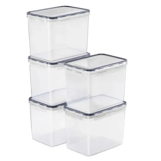 Sorbus 5 Pack (121oz/15cups) Airtight Food Storage Containers - Four-Way Snap Lids Keeps Food Fresh - Store Cereal, Pasta, Flour and more image {4}