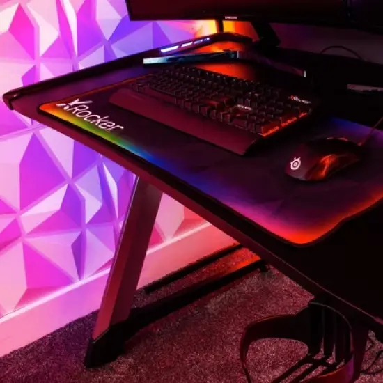 Lynx LED Gaming Desk Black - X Rocker image {7}