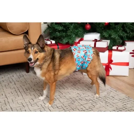 Midlee Christmas Pattern Reusable Dog Belly Bands - 2 Pack image {2}