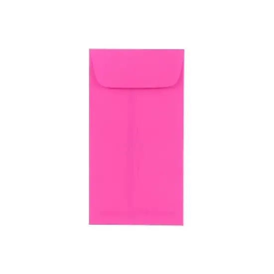 JAM Paper #7 Coin Business Colored Envelopes 3.5 x 6.5 Ultra Fuchsia Pink 25/Pack (1526767) image {1}