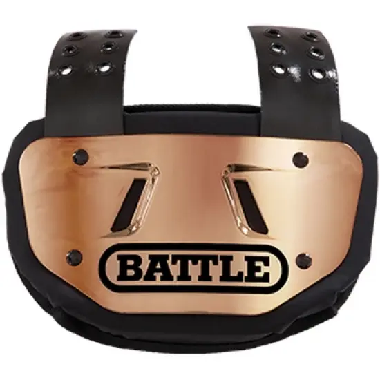 Battle Sports Chrome Protective Football Back Plate - Gold/Black image {2}