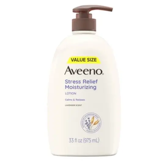 Aveeno Stress Relief Moisturizing Body Lotion with Lavender Scent, Natural Oatmeal to Calm and Relax image {10}