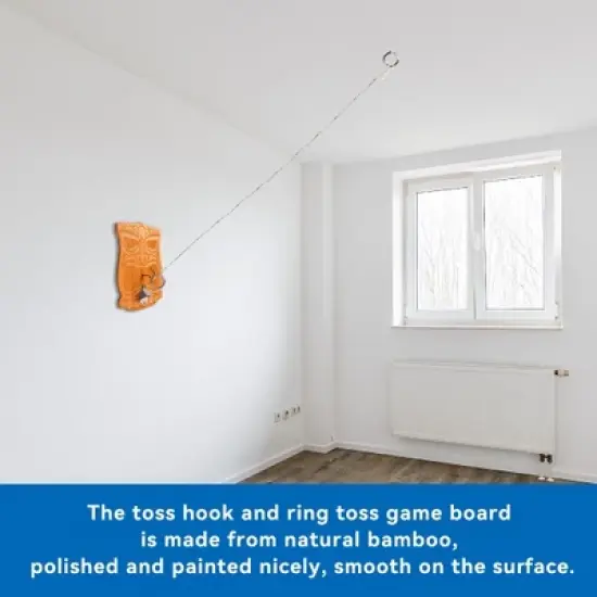 GSE Tiki Face Ring Toss Hook Game, Wall Mount Hook and Ring Toss Game image {4}