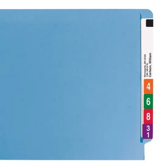 Smead End Tab Fastener File Folder, Shelf-Master  Reinforced Straight-Cut Tab, 2 Fasteners, Letter Size, 50 per Box image {8}