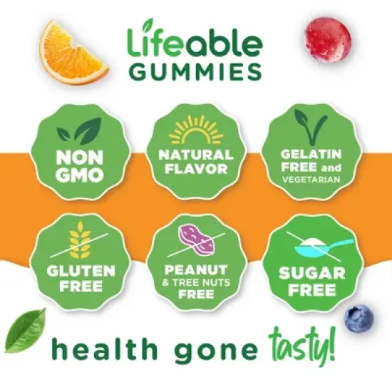 Lifeable - Sugar Free - Vitamin B12 - Adult - 90 Gummies image {4}