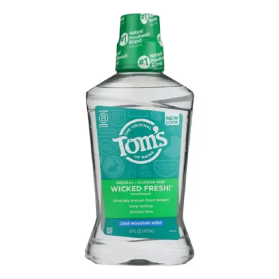 Tom's of Maine Cool Mountain Mint Fluoride-Free Mouthwash - 16 fz image {5}