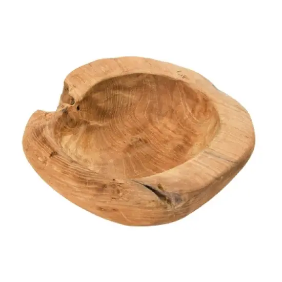 Storied Home Teakwood Bowls, Set of 2 (Each One Will Vary) image {4}