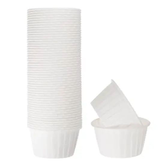Unique Bargains Paper Grease Resistant Heat Resistant Non Stick Baking Cups Standard Size 3.5oz image {6}