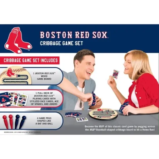 MasterPieces Officially Licensed  MLB Boston Red Sox Wooden Cribbage Game for Adults image {3}