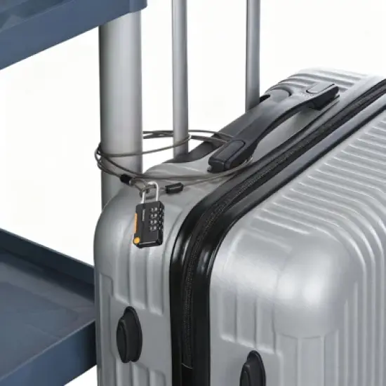Unique Bargains Locker Luggage Bike 4 Digit Combination Lock with Security Cable Set image {5}