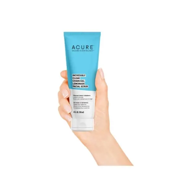 Acure Incredibly Clear Charcoal Lemonade Facial Scrub - Unscented - 4 fl oz image {2}