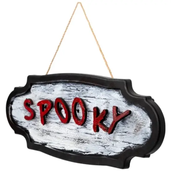 Northlight Animated Sound Activated 'Spooky' Halloween Sign - 20.5" image {3}