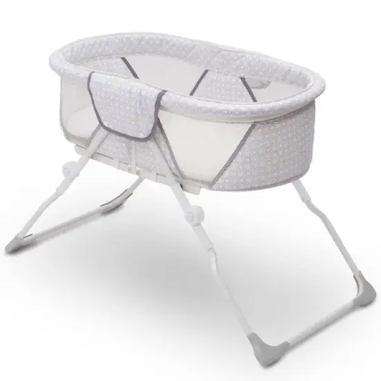 Delta Children EZ Fold Ultra Compact Travel Bassinet - Gray image {3}