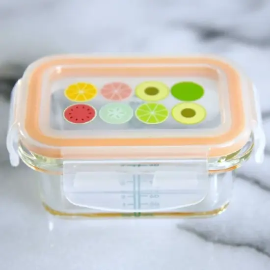 Sage Spoonfuls 6pk Durable Leakproof Glass Baby Food Storage Containers - Clear - 4oz image {3}
