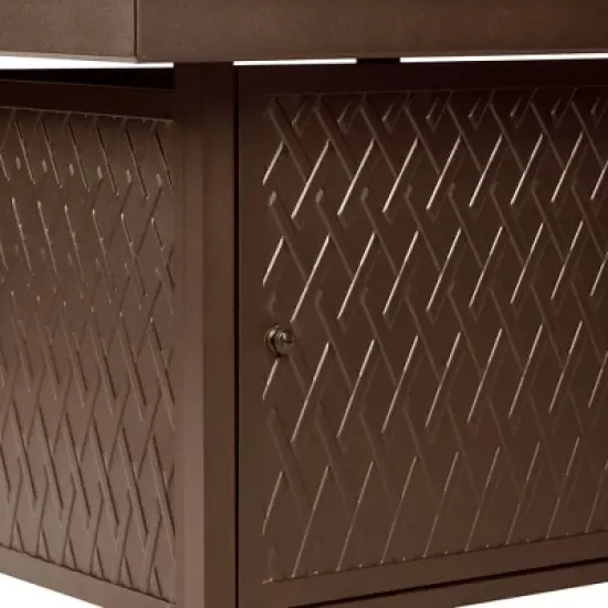 42" Square Aluminum 55000 BTUs Propane  Timeless Fire Table with 2 Covers - Oakland Living
 image {5}