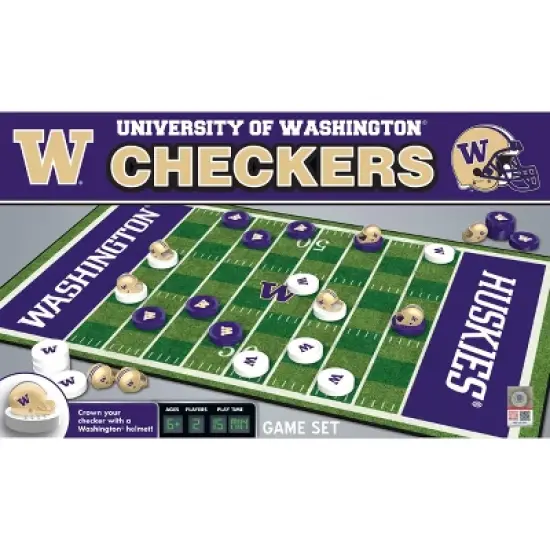 MasterPieces Officially licensed NCAA Washington Huskies Checkers Board Game for Families and Kids ages 6 and Up image {5}