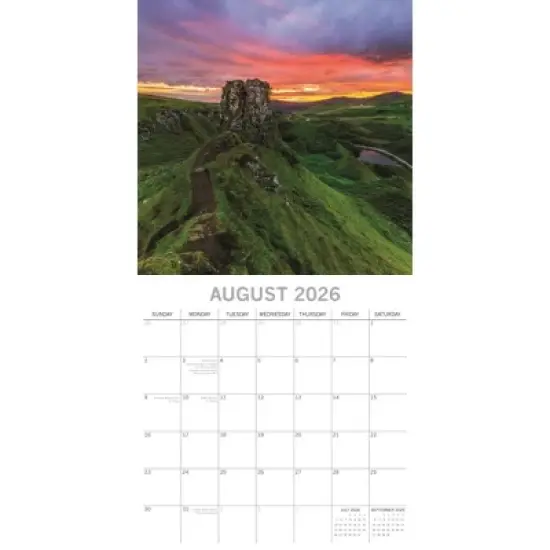 2026 Square Wall Calendar, Beautiful Britain, 16-Month Scenic Theme, 180 Reminder Stickers (12x12 In) image {2}