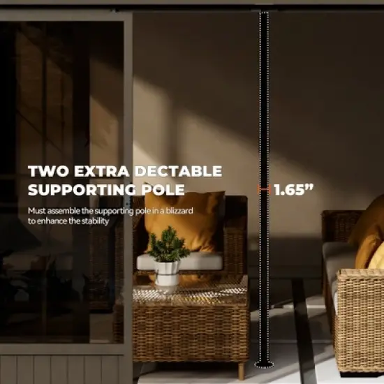 Mondawe 12x14 ft. Wall Mounted All-Season Permanent Outdoor Patio Gazebo Sunroom with Side Door and Detachable Windows image {3}