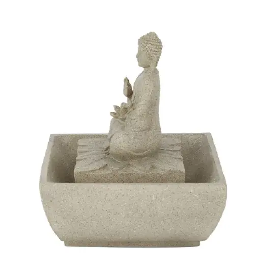 Resin Traditional Buddha Fountain Beige - Olivia & May image {5}