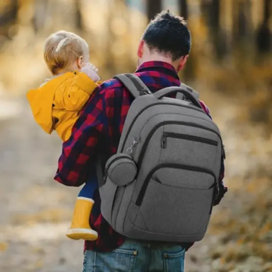 Itopfox Multi-Function Baby Diaper Backpack with Portable Changing Pad, Pacifier Holder, USB Charging Port, Ideal for Moms and Dads image {1}