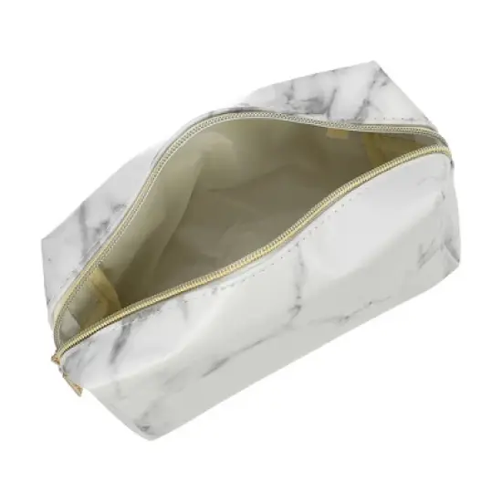 Unique Bargains Makeup Bag Cosmetic Travel Bag Make Up Brush Organizer Bag Marble Makeup Storage Toiletry Bag for Women 7"x3"x4" 1 Pcs image {5}