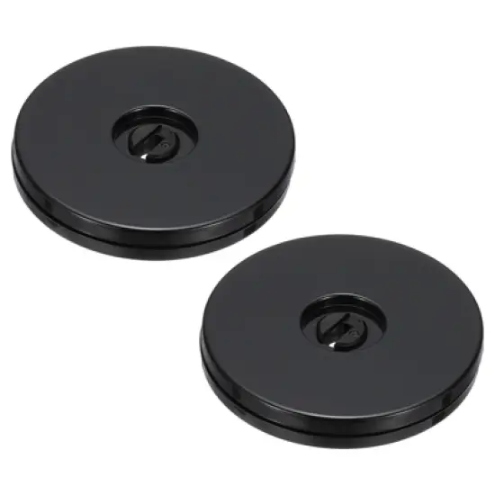 Unique Bargains High-strength Plastic 360-degree Rotating Design Durability Anti-slip Black Swivel Turntable 2 Pcs image {8}