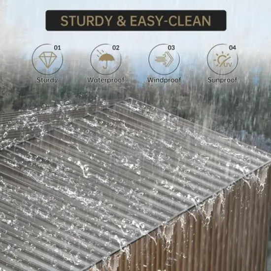 Outdoor Storage Shed, Large Garden Shed,Large Metal Tool Sheds with Sloping Roof and Vents,Updated Reinforced and Lockable Doors Frame Metal Storage image {5}